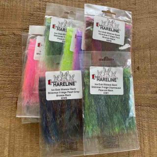 Hareline Ice Dub Minnow Back Shimmer Fringe