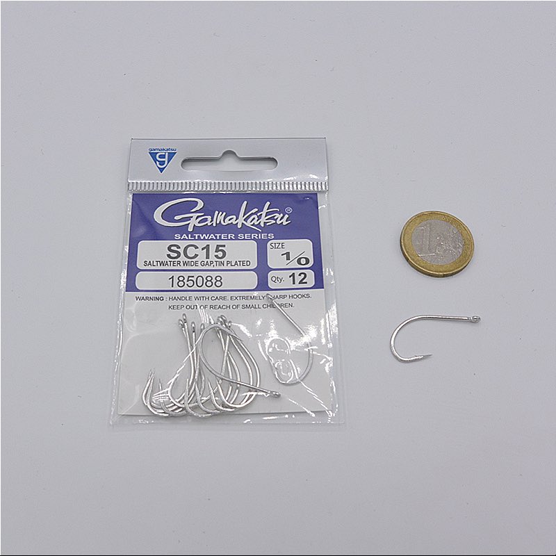 10 Per pack Details about   Gamakatsu 82512 SC15 Wide Gap Tin Plated Hook Size 2/0 3593 