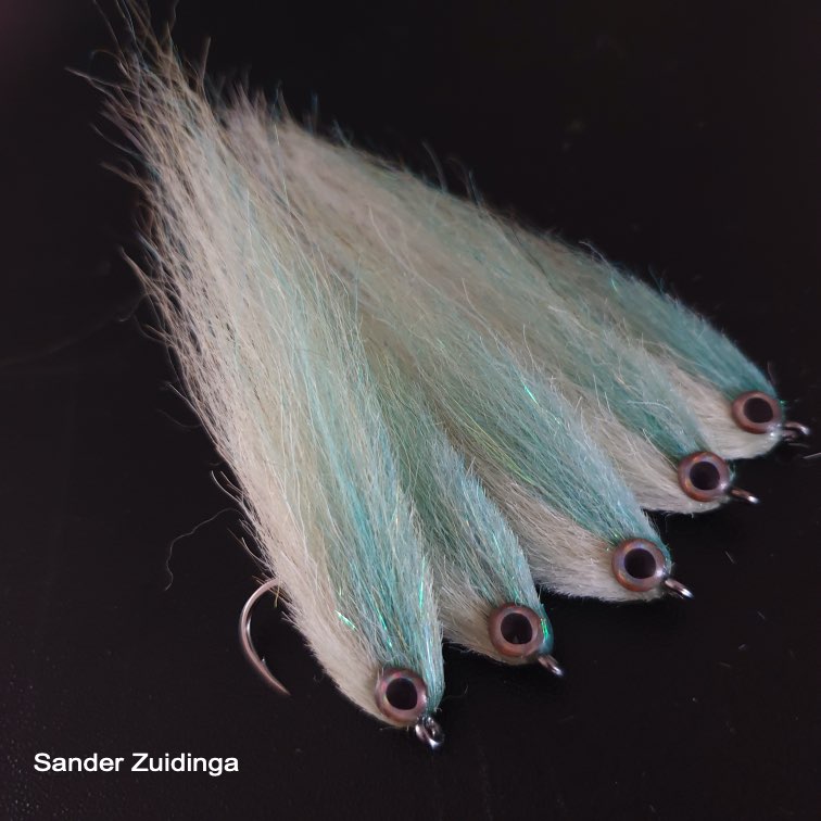 craft fur pike fly tying material SILVER GREY